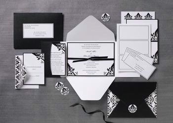 Black Wedding Invitation Pretty Damask Diy Invites Dream Irish