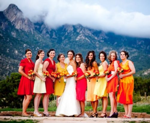 Orange Red and Yellow for a Fall Wedding