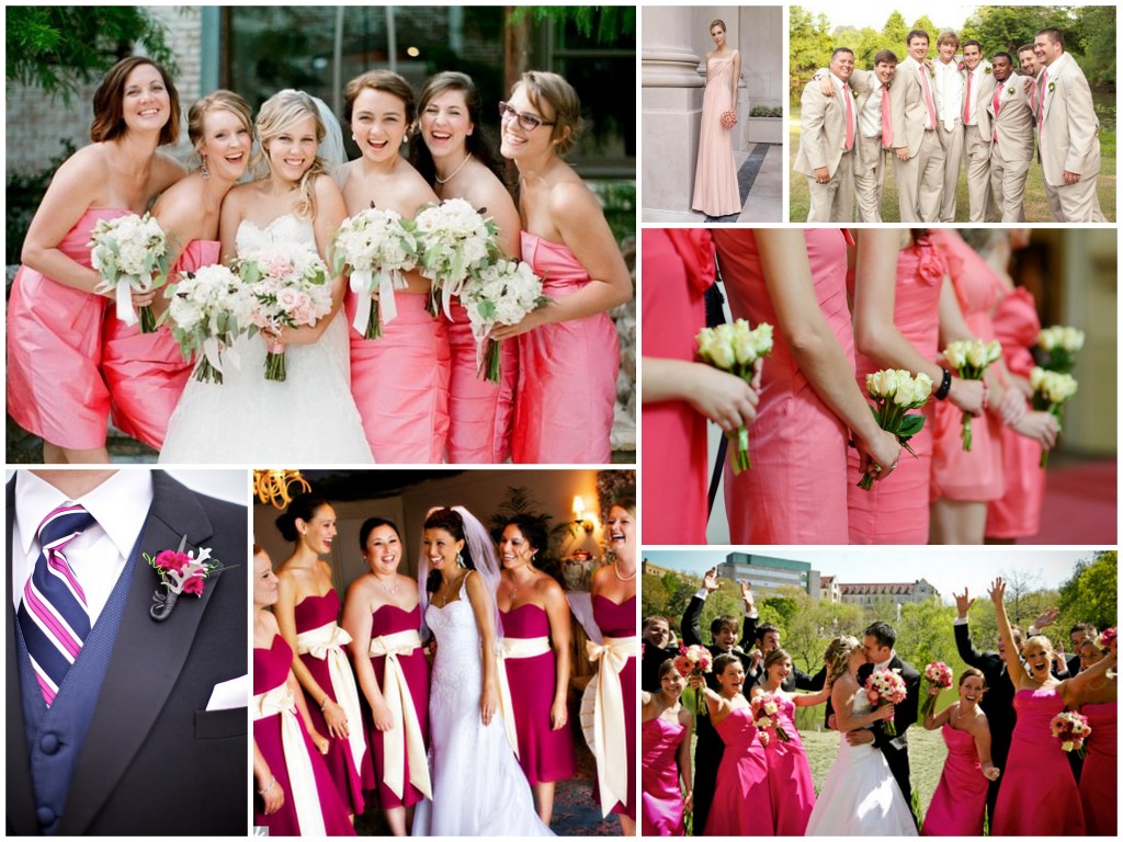 pink wedding attire