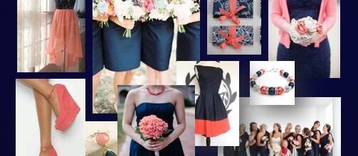 New Colour Palette for 2014 : Romantic Coral & Navy Blue