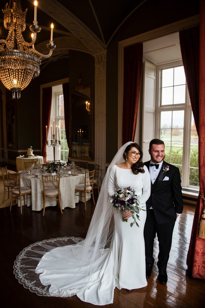 Couple in front of reception room