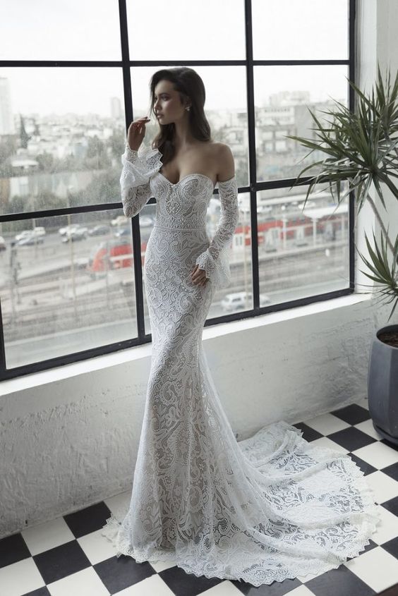Bride standing near the window