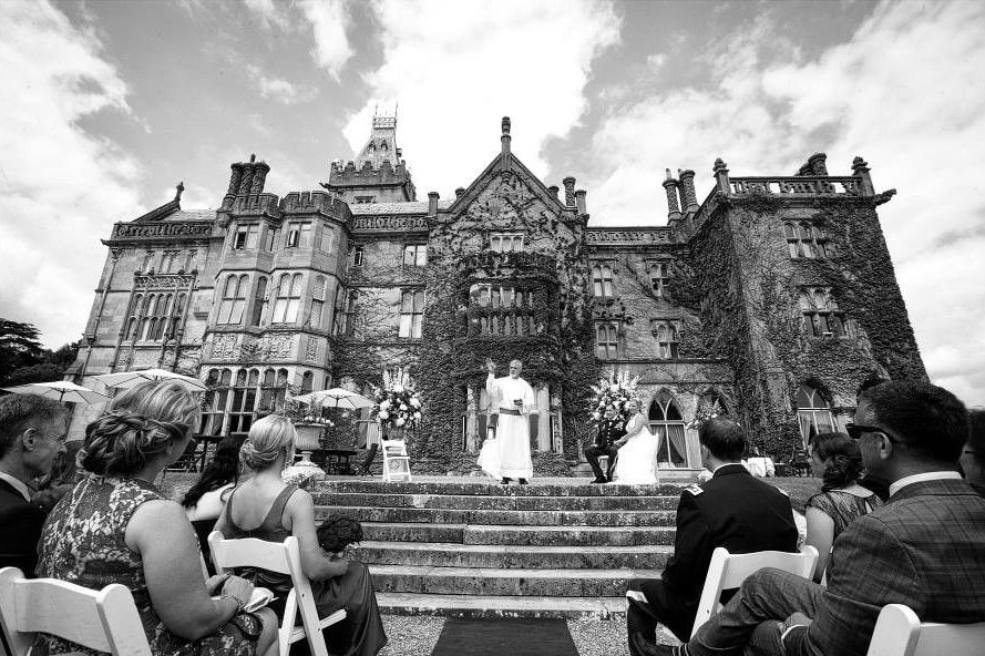 Irish celebrant during wedding ceremony