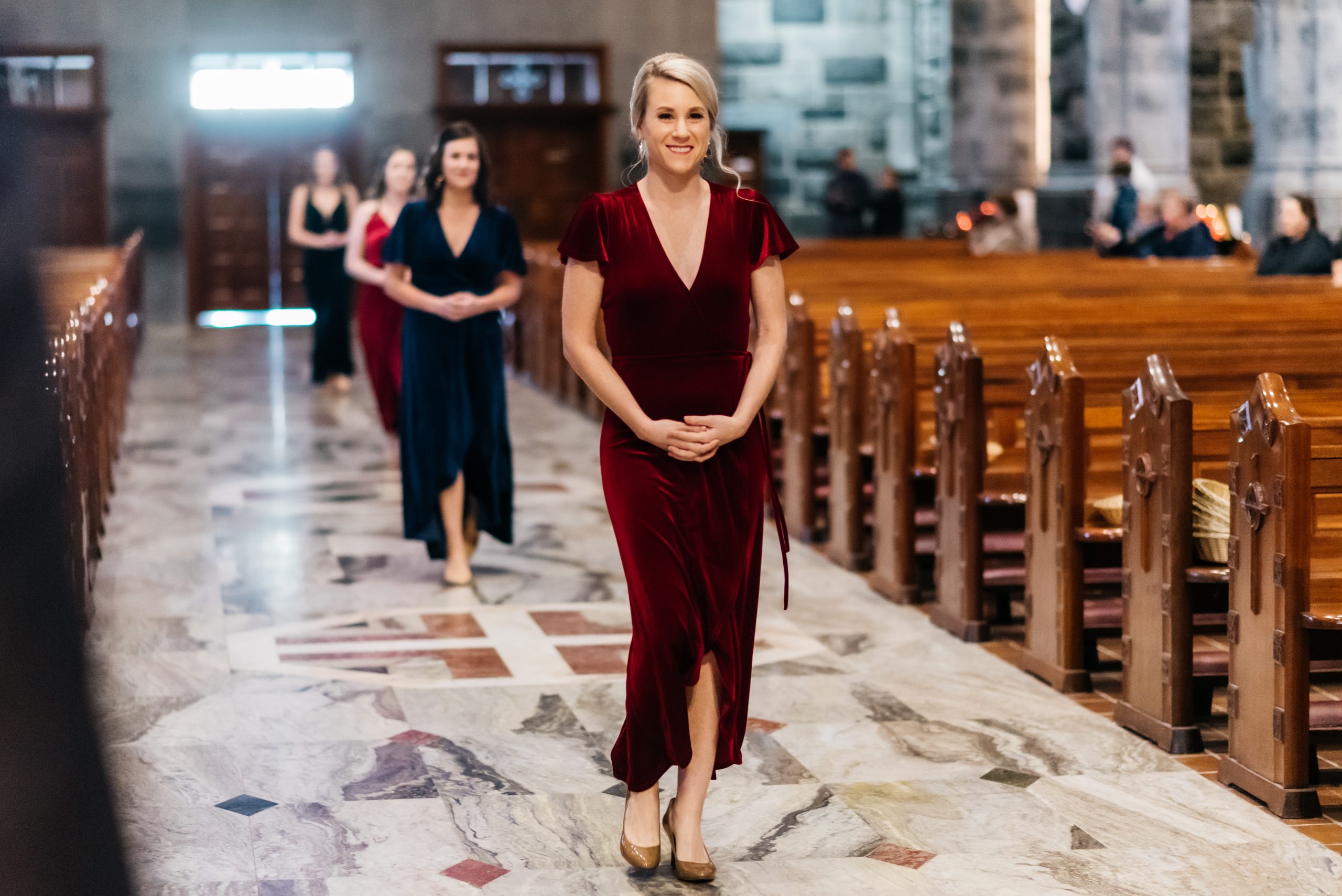 The Bridesmaids' Processional during the Ceremony