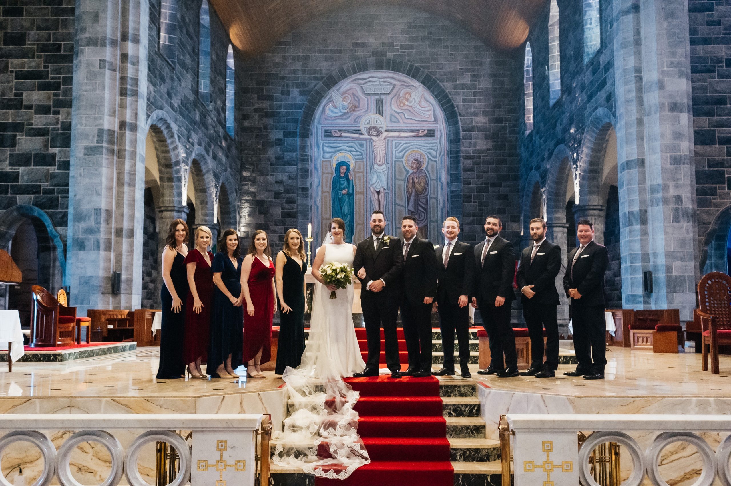 Wedding Party at the Altar during the Ceremony