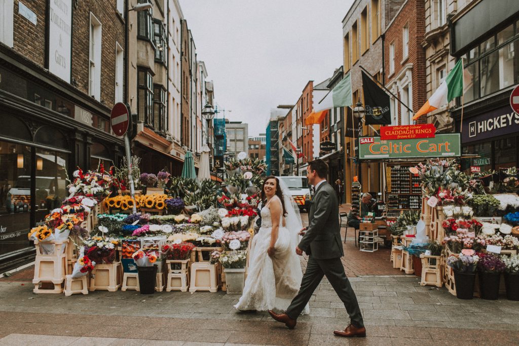 Couple strolling on the streets